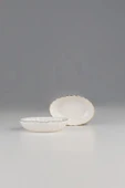 Kütahya Porselen Bone Luz Form Oval Kase Altın File 4 Parça 15cm BNLZF15OKSS220 - 3