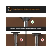 Furndiy Kendinden Yapışkanlı Vida Tapası Beyaz 21 mm Yuvarlak 50 Parça - 5