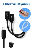 QASUL Lightning Kulaklık Şarj Çoklayıcı iphone  Uyumlu Çevirici Dönüştürücü Adaptör - 6