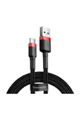 Baseus Cafule Type-c Şarj ve Data Kablo 3mt Kırmızı-siyah Catklf-u91 - 2