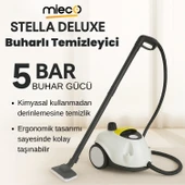 Mieco Stella Deluxe  5 Bar/ 2100W / Çok Fonksiyonlu 20 Parça Buharlı Temizleme Makinası - Beyaz thumbnail 2