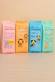 Tilbe Home 2 Adet Sevimli Figürlü Mini Islak Cep Mendili Panda Zebra Fil Zürafa Renkli Tasarım Cep Mendili - 3