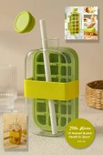 Tilbe Home Yeni Nesil Pipetli Buz Kalıbı Matara Buz Kalıbı Retro Su Şişesi Kapaklı Taşınabilir Buz Küpü 800ml - 1
