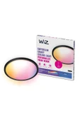 Wiz SuperSlim 32W Siyah Sıva Üstü RGB Akıllı LED Yuvarlak Panel Tavan Armatürü 55 cm çapında 3750 Lumen - 1