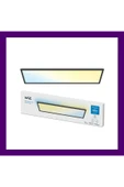 Wiz Siyah Akıllı Sıva Üstü Sarı-Beyaz Ambiyans Dikdörtgen Panel Tavan Armatürü 36W - 4