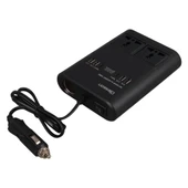 Olesson 1662 DC 12-24V 150W Oto Araç Power İnverter Ek Çakmak Girişi - 2x TYPE-C - 4x USB - 2x 220V Üniversal Priz - 2
