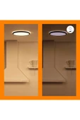 Wiz Superslim 32w Siyah Sıva Üstü Sarı-beyaz Akıllı Led Yuvarlak Panel Tavan Armatürü 55cm 3750 Lumen - 3