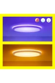 Wiz SuperSlim 22W Beyaz Sıva Üstü RGB Akıllı LED Yuvarlak Panel Tavan Armatürü 42 cm çapında 2600 Lumen - 4