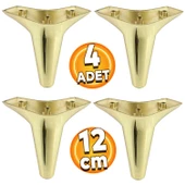 Aspen Mobilya Kanepe Sehpa Puf Koltuk Ünite Ayağı Gold Altın Baza Ayak 12 Cm (4 ADET) - 1