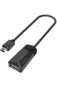 Hama USB 2.0 Mini B Fiş - A Soket USB Kablo Siyah - 1