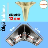 Aspen Mobilya Kanepe Sehpa Puf Koltuk Ünite Ayağı Gold Altın Baza Ayak 12 Cm (4 ADET) - 3