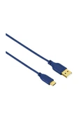 Hama USB-C - USB-A Kablo, Flexi, 0.75m, Mavi - 1