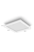 Philips Hue Surimu Beyaz Sıva Üstü RGB Akıllı LED Kare Panel Tavan Armatürü 25x25cm 1760 Lumen - 3