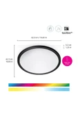 Wiz SuperSlim 22W Siyah Sıva Üstü RGB Akıllı LED Yuvarlak Panel Tavan Armatürü 42 cm çapında 2600 Lumen - 2