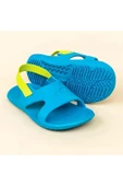 Decathlon Nabaiji Çocuk Havuz Sandaleti - Mavi / Yeşil - Slap 100 - 4