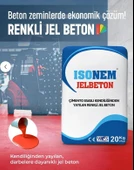 İsonem Çimento Esaslı Kendiliğinden Yayılan Renkli JeLBeton 20 Kg Gri - 7