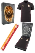 Galatasaray Orijinal Lisanslı Polo Yaka Siyah Antrenman T-Shirt + Şal Kaşkol Set Hediyelik Ahşap Kutulu thumbnail 1