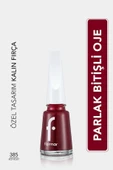 Flormar Klasik Parlak Bitişli Yüksek Pigmentli Oje - Nail Enamel- 385 Red Velvet New - 1