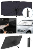 Tüm Araçlar İçin Araba Ön Cam Güneşlik Katlanabilir Şemsiye Güneşlik 2. KALİTE 79x140 cm thumbnail 2