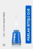 Flormar Klasik Parlak Bitişli Yüksek Pigmentli Oje - Nail Enamel- 487 Navy Blue New - 1