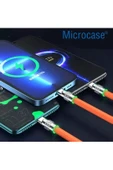 BEYAZ 3in1 Metal Başlıklı Type-C-Micro Usb-Lightning Uyumlu 120W 6A Hızlı Şarj Kablosu s-219 thumbnail 5