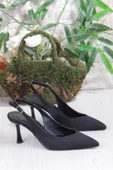 Fort 129-1300 Fls Saten Önü Kapalı Arkası Açık Topuklu Kadın Ayakkabı thumbnail 12