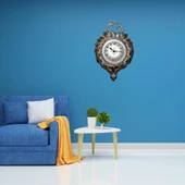 Duvar Saati Tavuskuşu Temalı Büyük Polyester Saat No.1 50 x 70 cm thumbnail 3