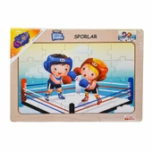 ONY-85-86-87-88 Ahşap Eğitici Puzzle Sporlar -Onyıl thumbnail 4