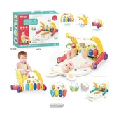 BIB6016- Vardem Piyanolu Bebek Yürüteci ve Tavşan Desenli Kırmızı Oyun Halısı  2 in 1 thumbnail 2