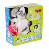 PR66302-26T Yürüyen Tasmalı Peluş Yürüyen Husky thumbnail 1