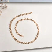 14 Ayar Altın Kaplama İtalyan Gösterişli ve Hafif  Gümüş Zincir - NP00103 thumbnail 5