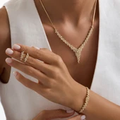 Yıldız Seli Sarı Altın Takı Seti - 1