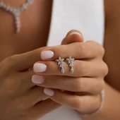 Cam Güzeli Beyaz Altın Takı Seti - 3