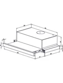 HİBSAN Hibsan 8062 W 60 Beyaz Aspiratör thumbnail 2