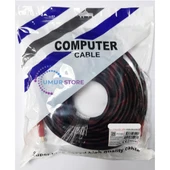 20 Metre Örgülü HDMI Kablo - 20 Metre HDMI to HDMI Kablo Örgülü Form 1.4V thumbnail 5