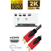 20 Metre Örgülü HDMI Kablo - 20 Metre HDMI to HDMI Kablo Örgülü Form 1.4V thumbnail 4