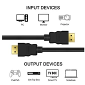 HDMI Kablo 4K 3D Ağ Destekli Altın Uçlu 4K 60Hz 18G Bps Ultra Hd 4K Ethernet HDMI Kablosu - 50CM - 5