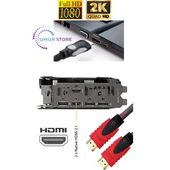 20 Metre Örgülü HDMI Kablo - 20 Metre HDMI to HDMI Kablo Örgülü Form 1.4V thumbnail 3