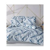 The Ecosse Çarşafı Lastikli Çift Kişilik Nevresim Takımı-Silvia İndigo - 2