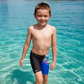 Speedo Printed Jam-mer Erkek Çocuk Mayosu Mavi thumbnail 1