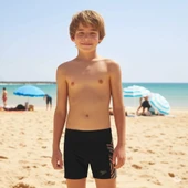 Speedo Placement Print Aquashort Erkek Çocuk Yüzücü Mayosu Siyah thumbnail 1