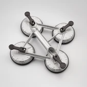 4'lü Kupalı Vakumlu Alüminyum Gövdeli Güçlü Cam Mermer Granit Ağır Yük Taşıma Vantuzu Vantusu Vantuz thumbnail 5