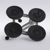 4'lü Kupalı Vakumlu Alüminyum Gövdeli Güçlü Cam Mermer Granit Ağır Yük Taşıma Vantuzu Vantusu Vantuz thumbnail 2