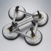 4'lü Kupalı Vakumlu Alüminyum Gövdeli Güçlü Cam Mermer Granit Ağır Yük Taşıma Vantuzu Vantusu Vantuz thumbnail 4