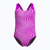 Speedo Dijital Allover Sıçrama Önleyici Diva Kız Çocuk Mayosu Mor - 2