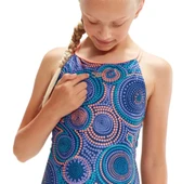 Speedo PT Twinstrap Kız Çocuk Yüzücü Mayosu Mavi-Pembe thumbnail 4