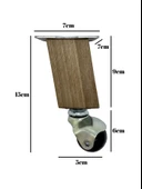 Kale Ahşap Eğimli Top Tekerli Ayak Mobilya Sehpa Tekerli Ayağı(K. CEVİZ)(12CM - 15CM)(CEVİZ AĞACI) Ceviz 15cm 15cm - 2 ADET thumbnail 5