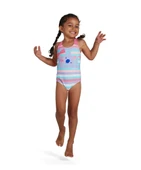 Speedo Koko Koala Desenli Çapraz Sırtlı Kız Çocuk Mayosu Mavi thumbnail 1