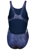 Arena Kık-ko Kız Çocuk Yüzücü Mayosu Lacivert-Beyaz - 7