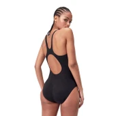 Speedo Hyper Boom Yerleştirmeli Kaslı Sırt Kadın Mayosu Siyah-Bordo thumbnail 2